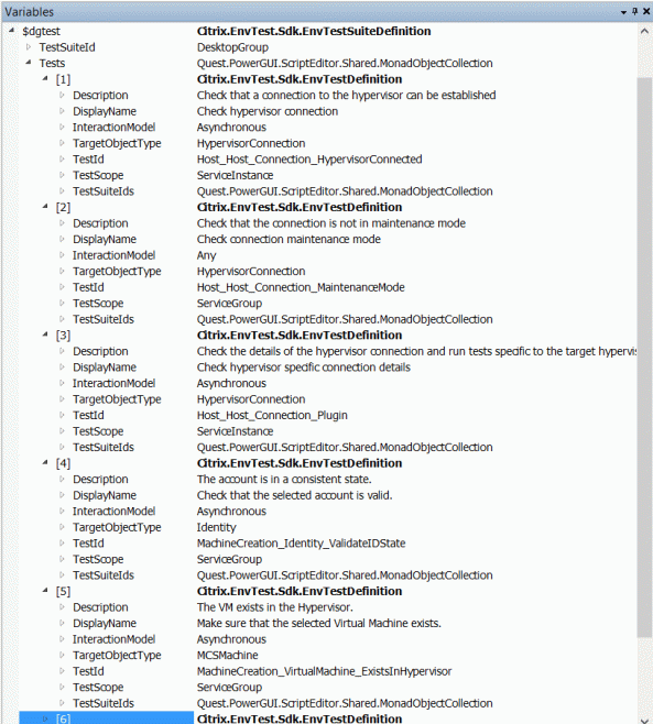 The DesktopGroup EnvTestSuite object